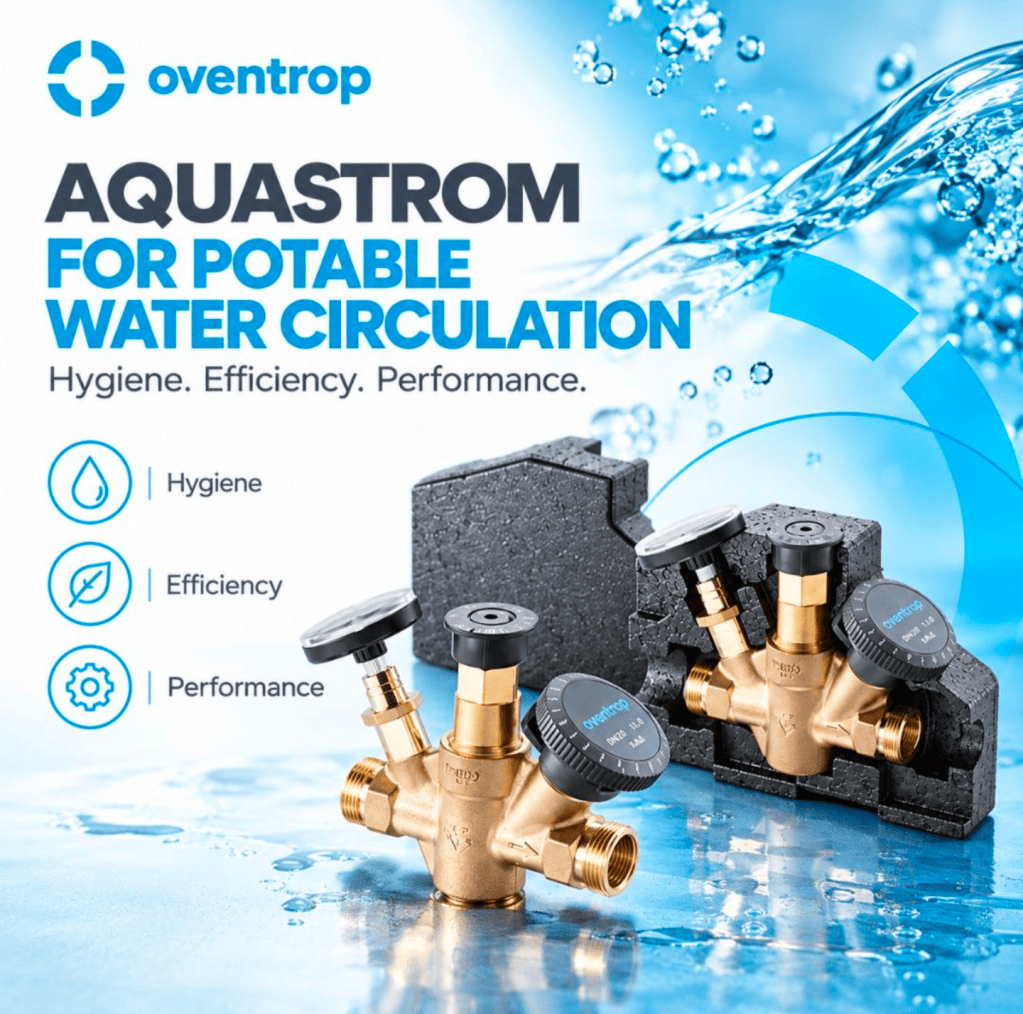 Oventrop Aquastrom-lokar fyrir hringrás neysluvatns